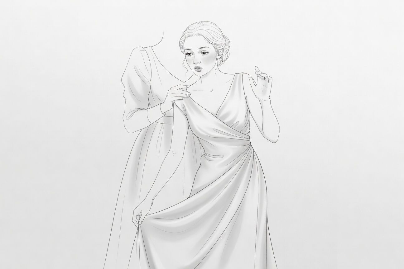 Pokojówka przyłapana na przymierzaniu zmysłowej sukni pani domu: zakazana pokusa