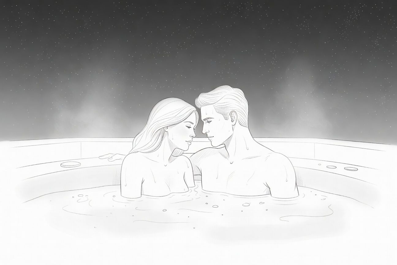 Prywatna sesja w jacuzzi na dachu hotelu: gorące noce po zmroku z nieznajomym