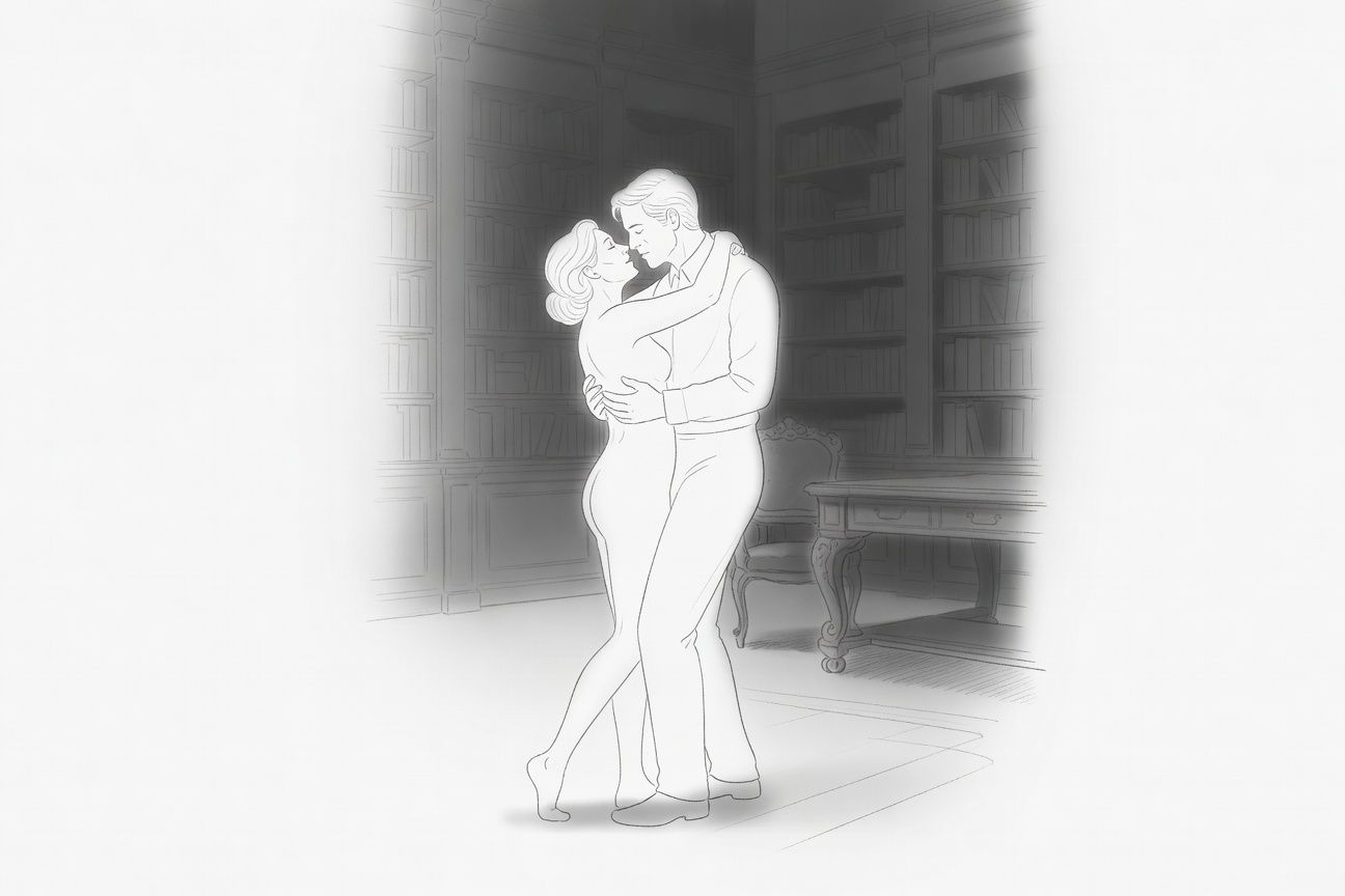 Nocne uniesienia w rodzinnej bibliotece: bratowa i szwagier w zakazanym tańcu namiętności