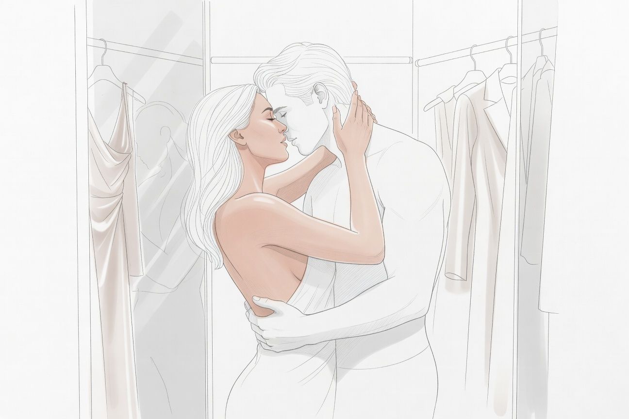 Namiętny Seks w Przymierzalni Luksusowego Butiku na Mokotowskiej z Przystojnym Nieznajomym